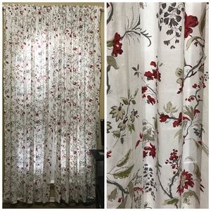 IKEA Floral Curtains